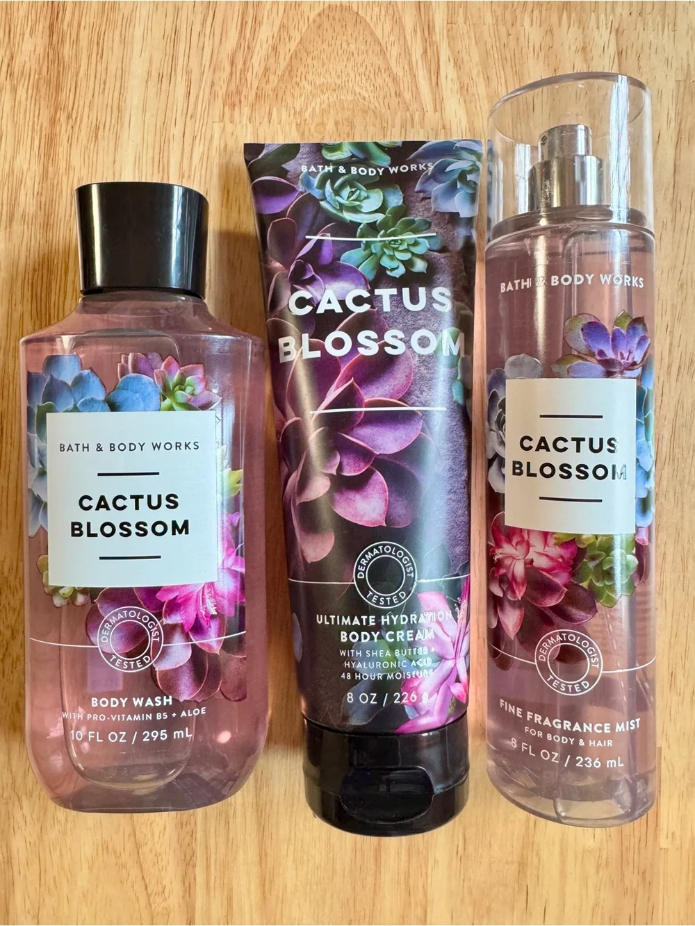 Bath & Body Works Cactus Blossom Body Care Set - Pink/Purple